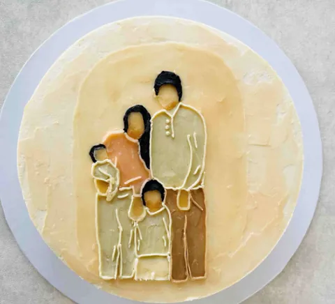 Family portrait 1, a Fig & Owl cake