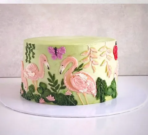 Flamingo, a Fig & Owl cake