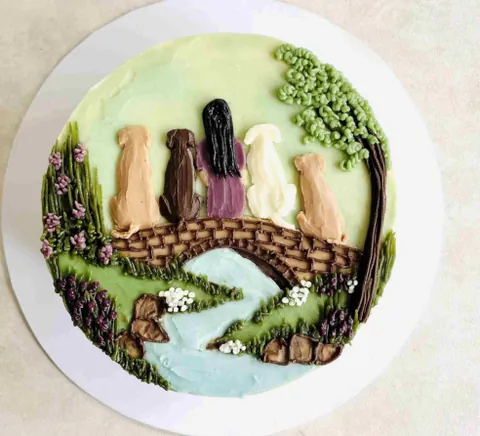 Four-legged love, a Fig & Owl cake