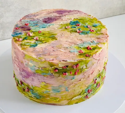 Monet water lilies 2, a Fig & Owl cake