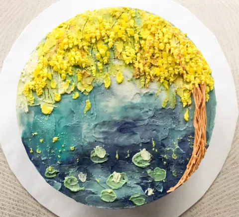 Yellow Wisteria, a Fig & Owl cake