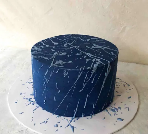 Blue Splatter, a Fig & Owl cake