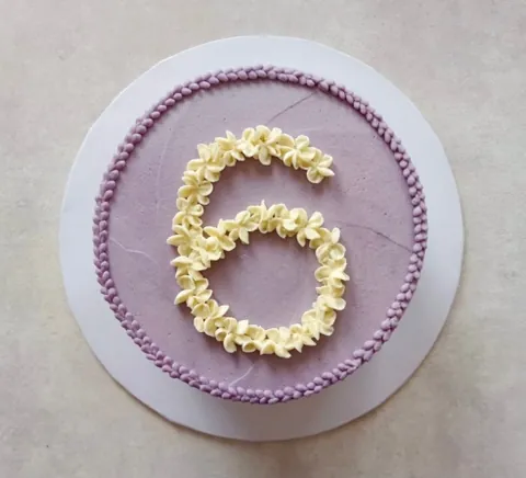 Floral Numbers, a Fig & Owl cake