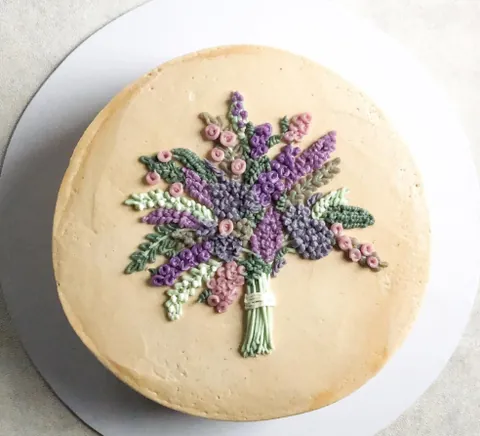 Violet Bouquet, a Fig & Owl cake