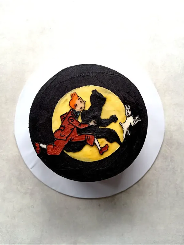 A Fig & Owl buttercream cake