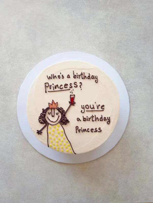 A Fig & Owl buttercream cake