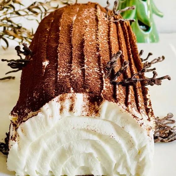 Tiramisu Bûche Roulée by Fig & Owl