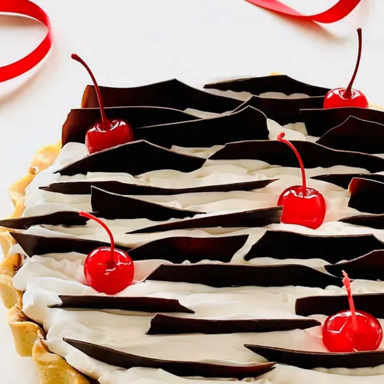 Cherry & Chocolate Noël Tart by Fig & Owl