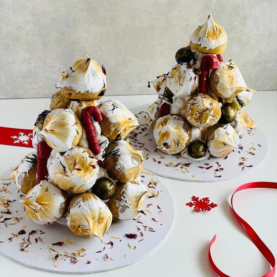 Christmas Profiterole Tower by Fig & Owl